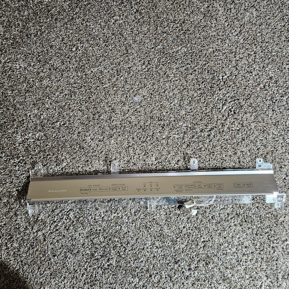 KitchenAid Dishwasher Control Panel User Interface W11111398 W11103660-B Silver